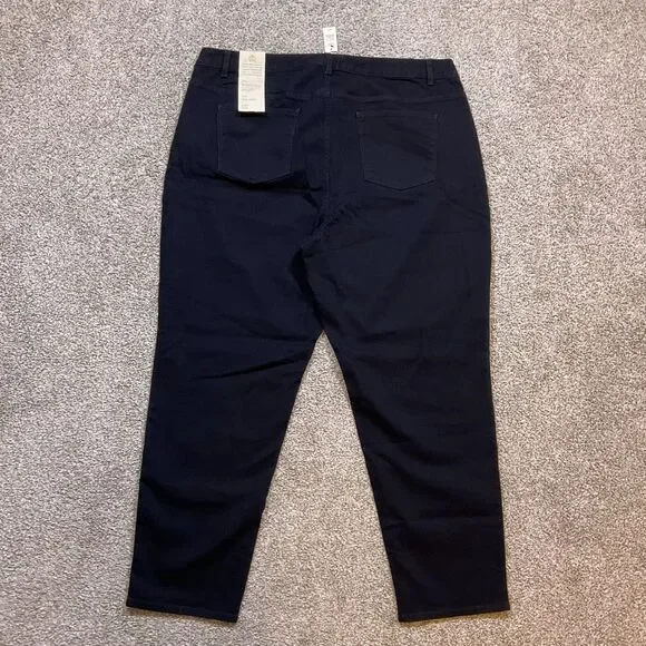 New Talbots W-Heritage Slim Ankle Jeans Black Stretch Denim Size 20W NWT - Picture 3 of 8